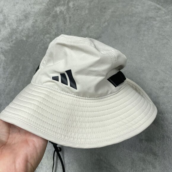 Adidas Bucket Hat Climacool White Polyester Made In China a1386 - Picture 1 of 4